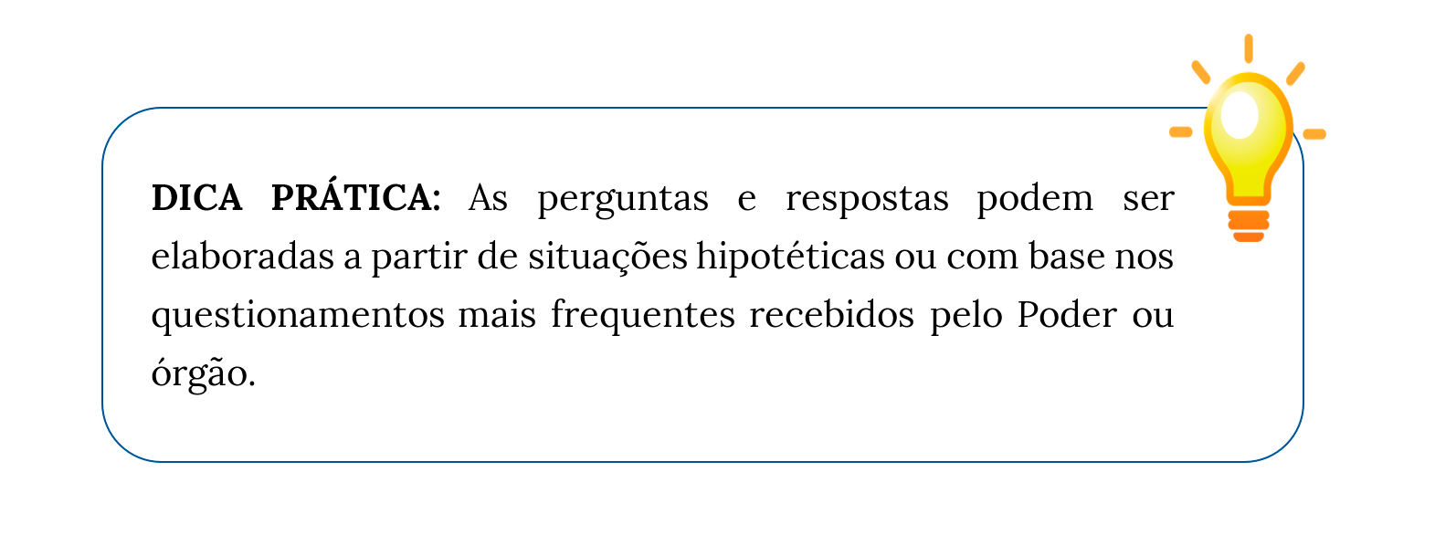 Exemplo de FAQ não conforme