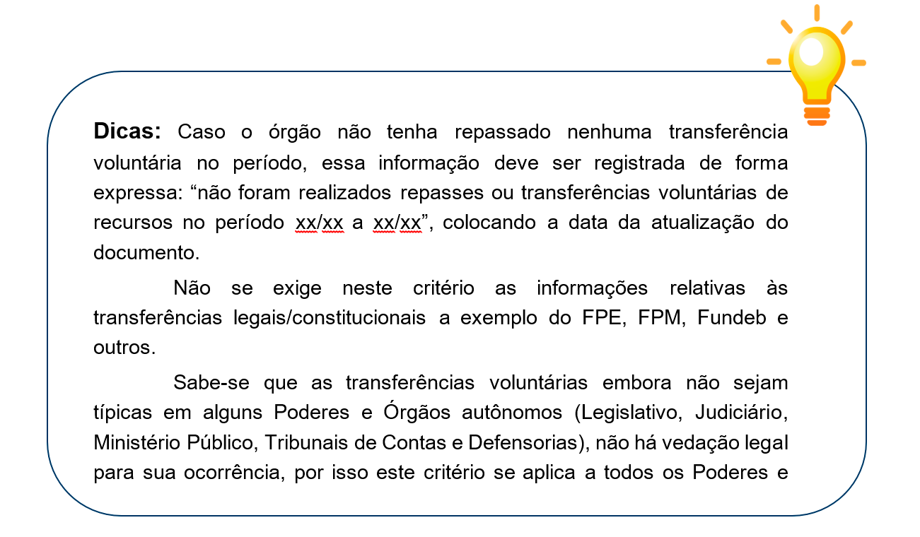 Exemplo adicional de transferências realizadas